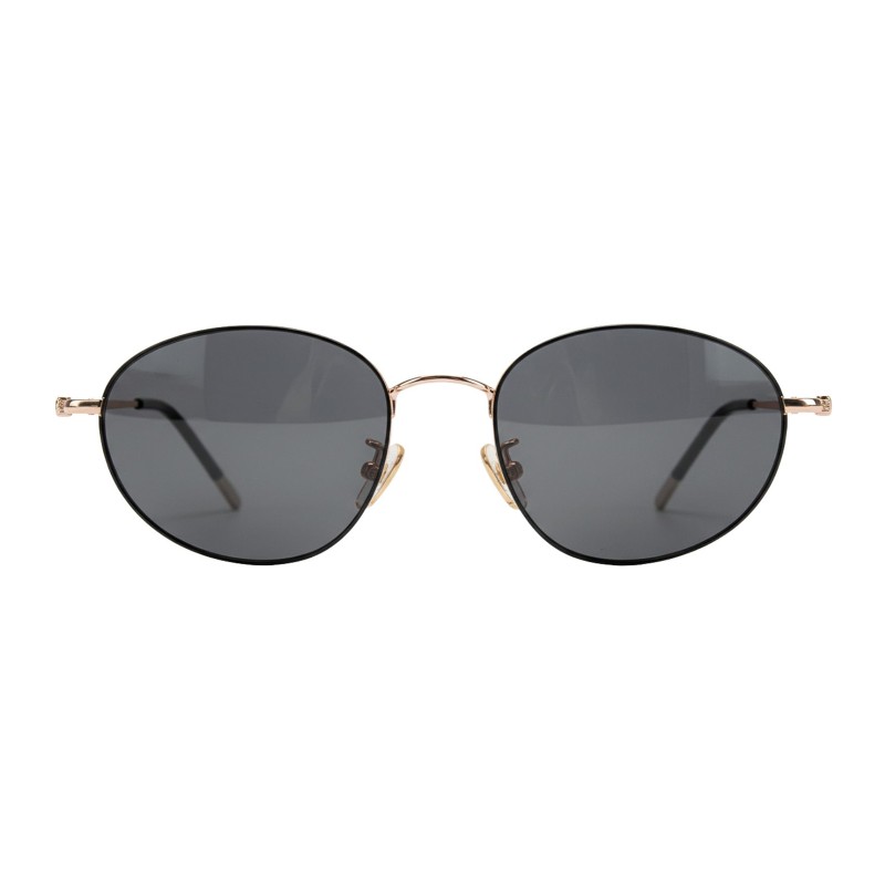 Round Black Rose Gold Eyeglasses