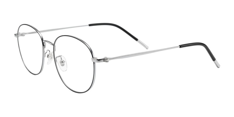 Aurelia Black Silver Oval Prescription Glasses additional view