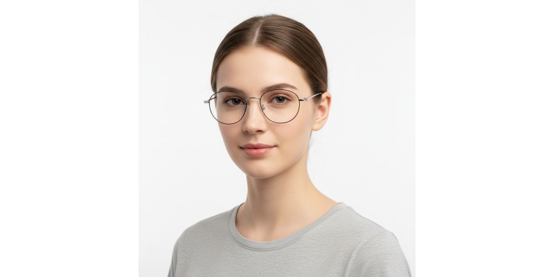 Aurelia Black Silver Oval Prescription Glasses additional view