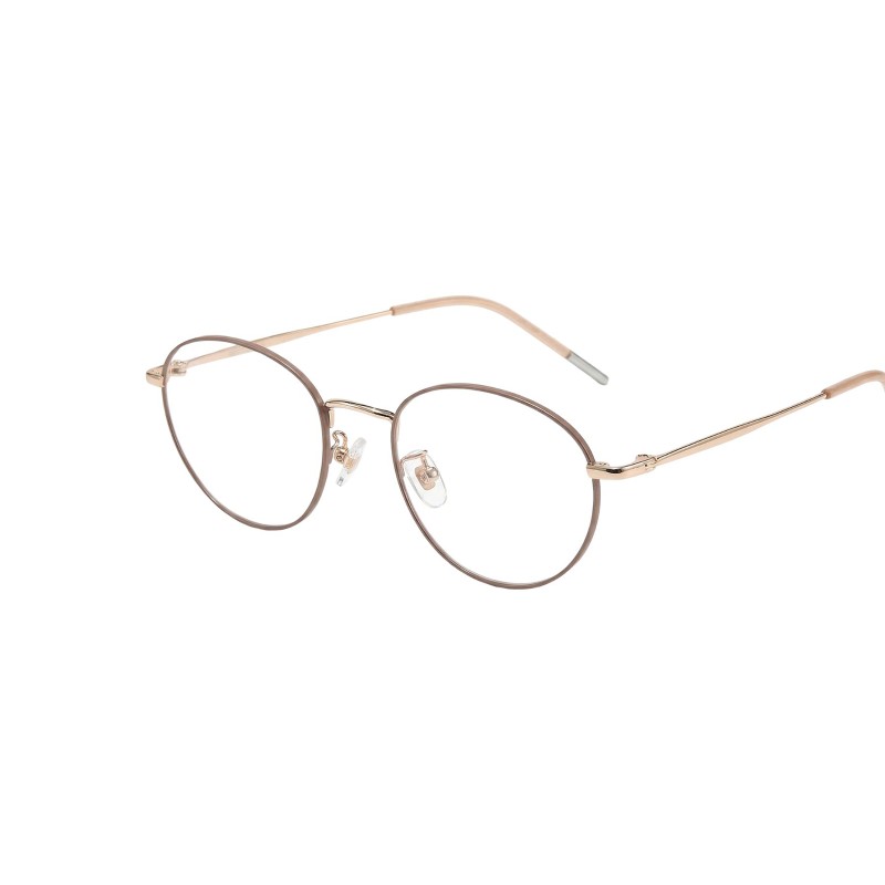 Round Champagne Eyeglasses