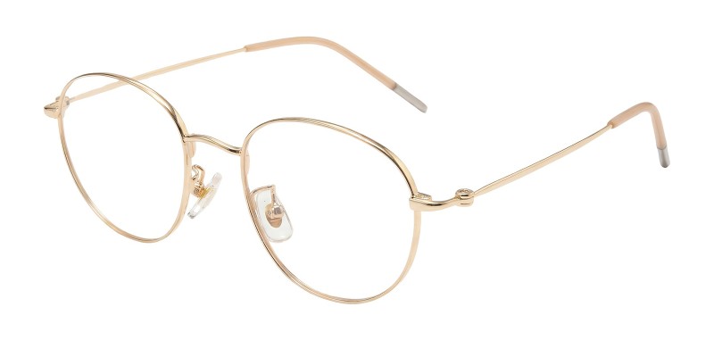 Aurelia Golden Oval Prescription Glasses additional view