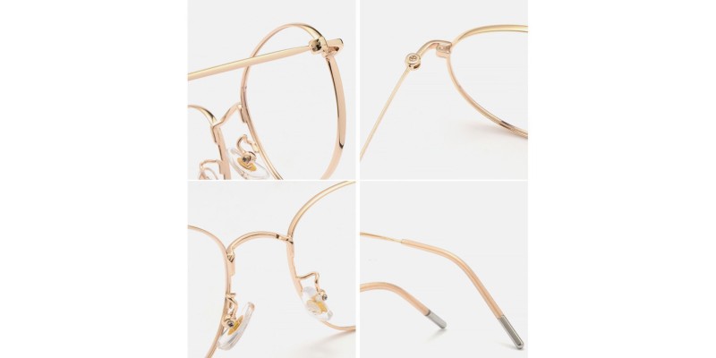 Aurelia Golden Oval Prescription Glasses additional view