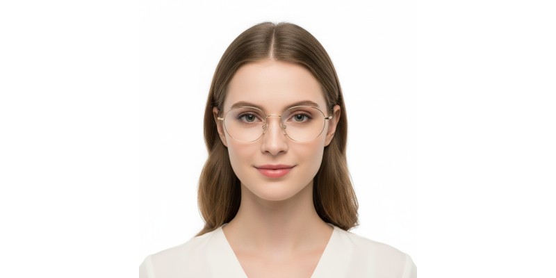 Aurelia Golden Oval Prescription Glasses additional view