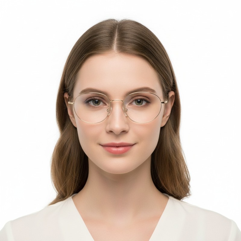Round Golden Eyeglasses