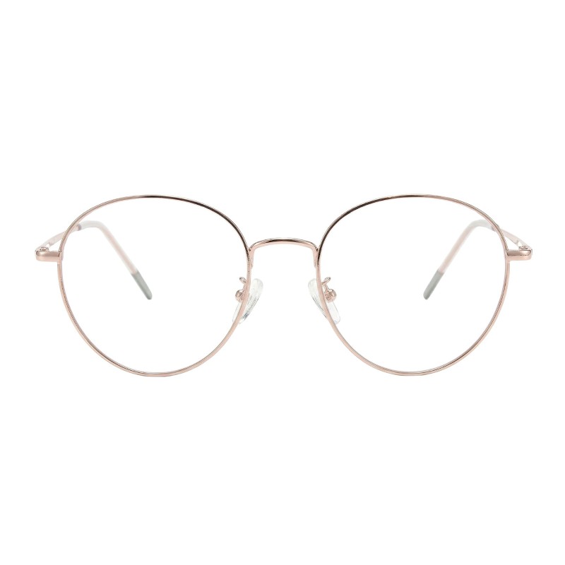 Round Rose Gold Eyeglasses
