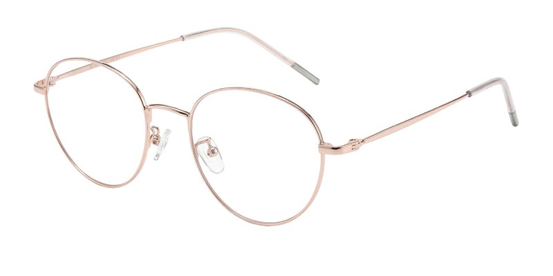 Aurelia Rose Gold Oval Prescription Glasses additional view