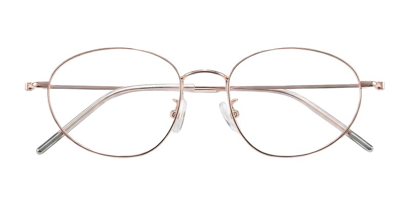 Aurelia Rose Gold Oval Prescription Glasses additional view
