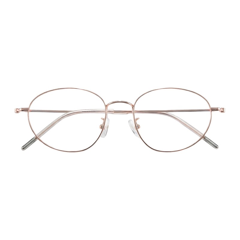 Round Rose Gold Eyeglasses