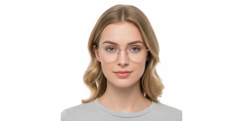 Aurelia Rose Gold Oval Prescription Glasses additional view