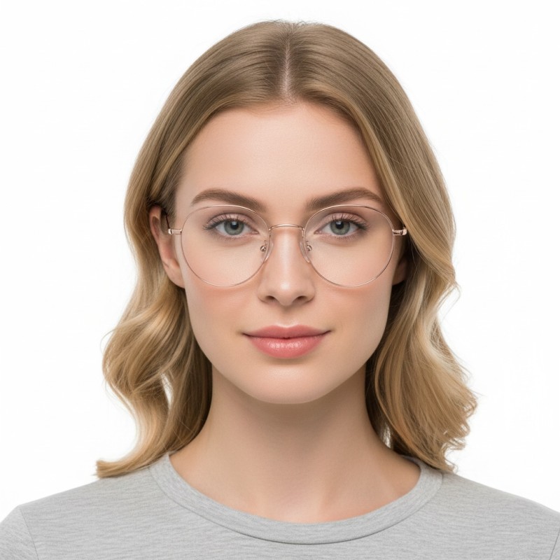 Round Rose Gold Eyeglasses
