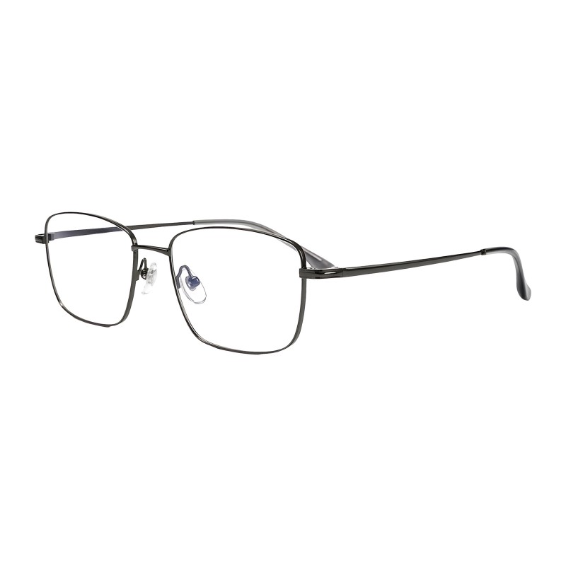 Rectangle Gunmetal Eyeglasses
