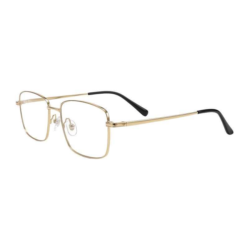 Rectangle Golden Eyeglasses
