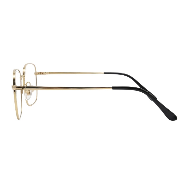 Rectangle Golden Eyeglasses
