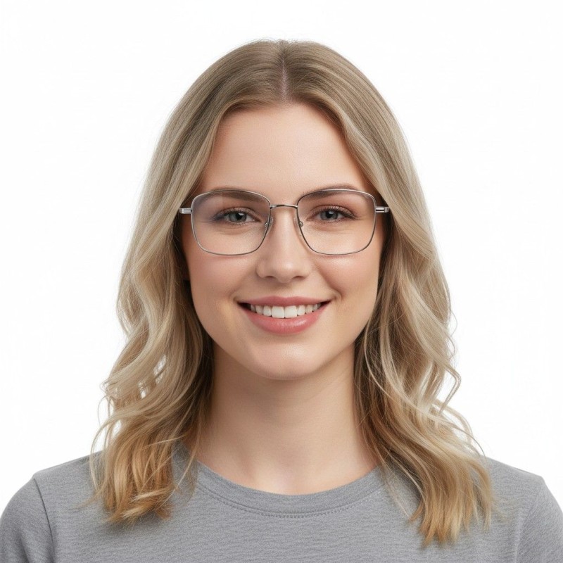 Rectangle Silver Eyeglasses