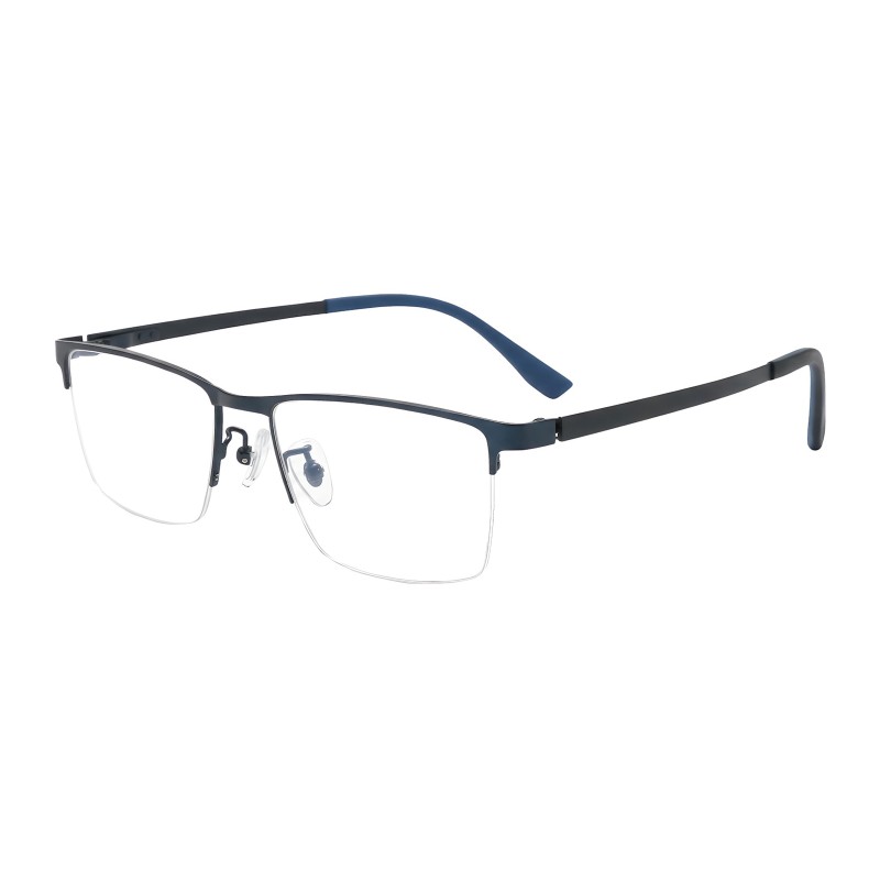 Rectangle Blue Eyeglasses