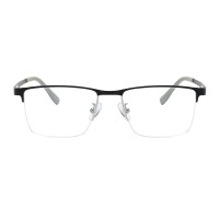 Rectangle Black Silver Eyeglasses
