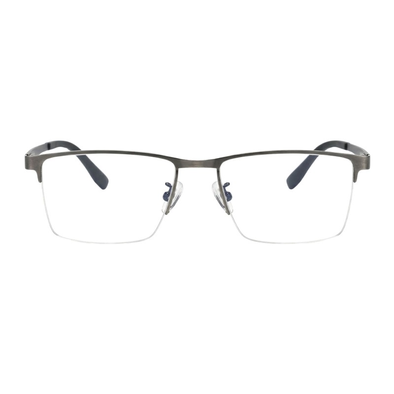 Rectangle Gunmetal Eyeglasses