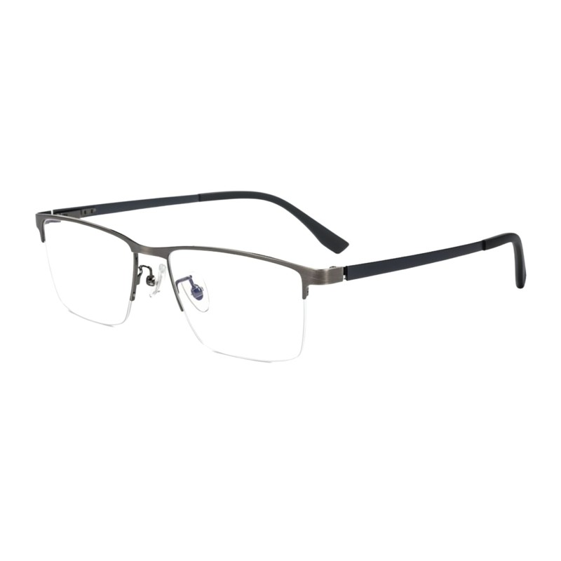 Rectangle Gunmetal Eyeglasses
