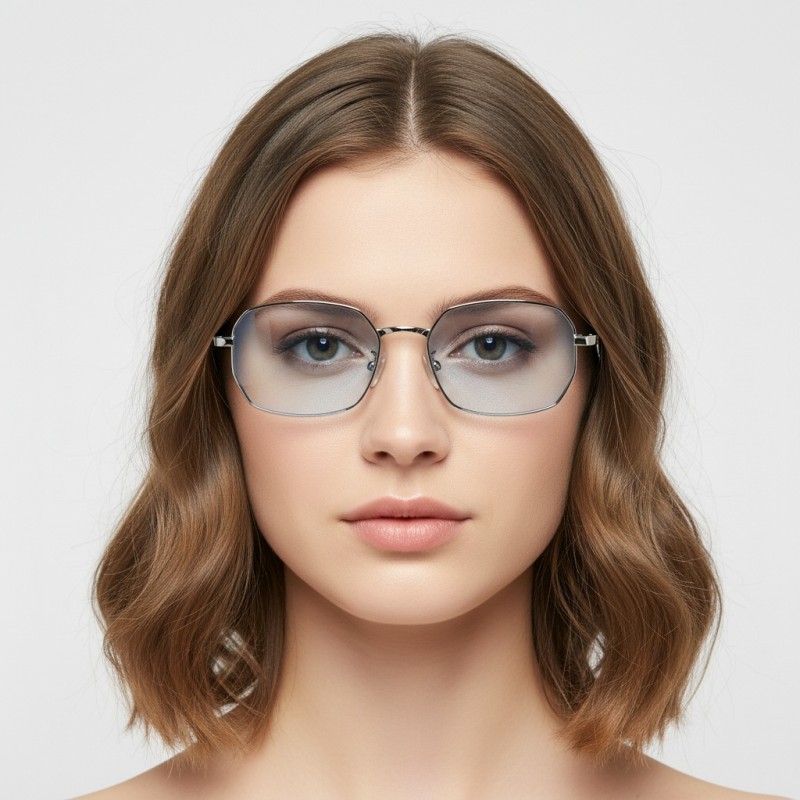 Polygon Silver Blue Sunglasses