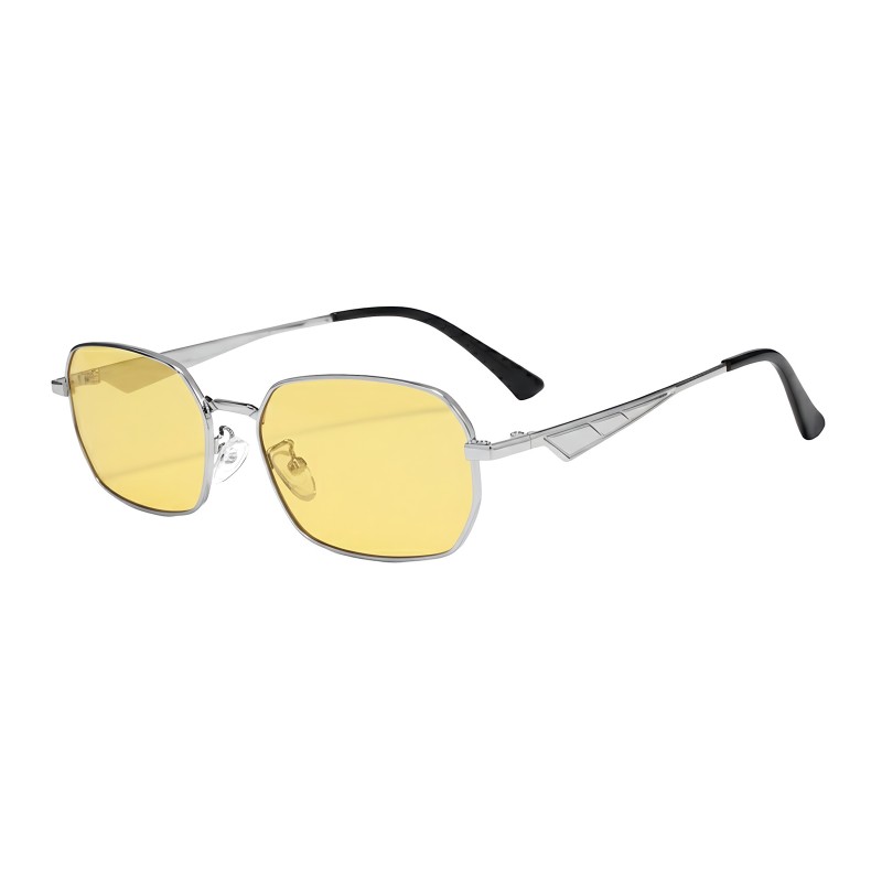 Polygon Silver Yellow Sunglasses
