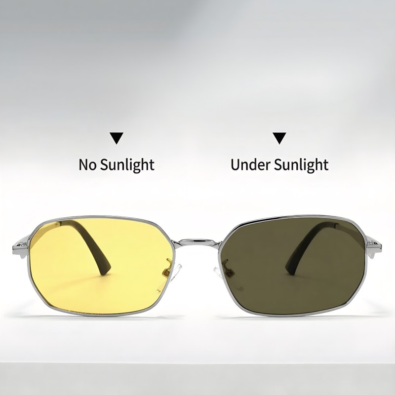 Polygon Silver Yellow Sunglasses