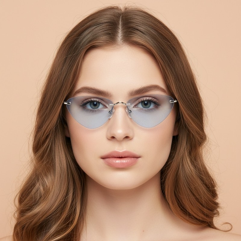 Cat Eye Blue Sunglasses