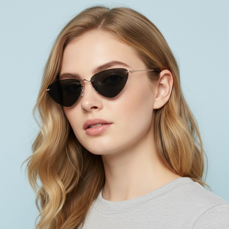 Cat Eye Gray Sunglasses