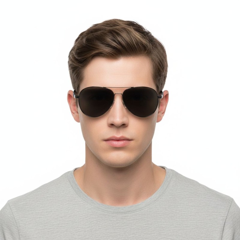Aviator Gunmetal Sunglasses