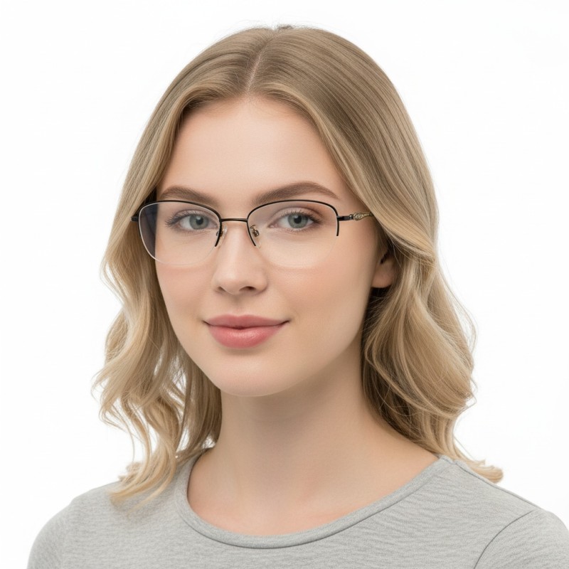 Oval Black Eyeglasses