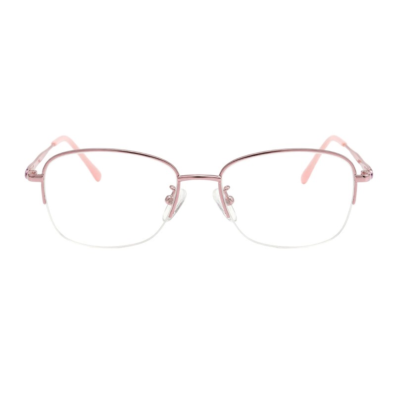 Oval Pink Eyeglasses