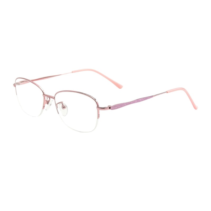 Oval Pink Eyeglasses