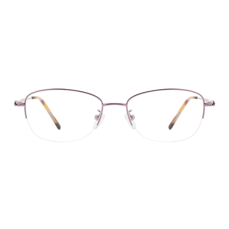 Oval Purple Eyeglasses