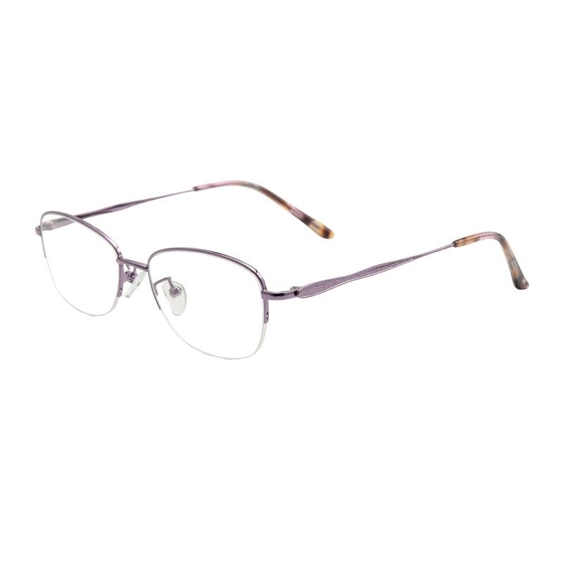 Oval Purple Eyeglasses