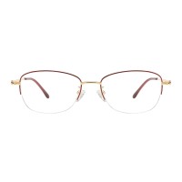 Oval Red Eyeglasses