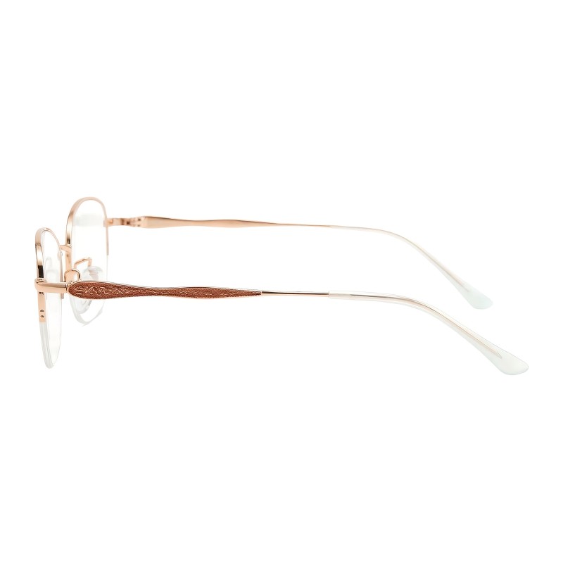 Oval Rose Gold Eyeglasses