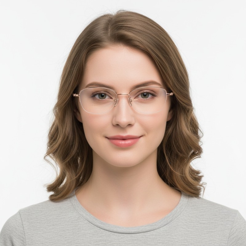 Oval Rose Gold Eyeglasses