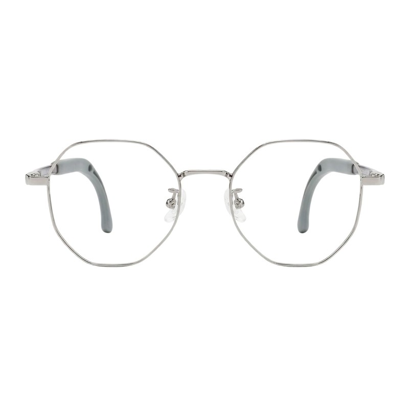 Round Gunmetal Eyeglasses