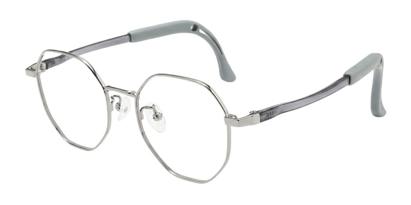 Holt Gunmetal Polygon Prescription Glasses additional view