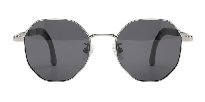 Holt Gunmetal Polygon Prescription Glasses additional view
