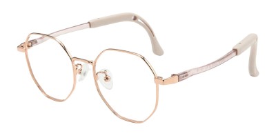 Round Rose Gold Eyeglasses