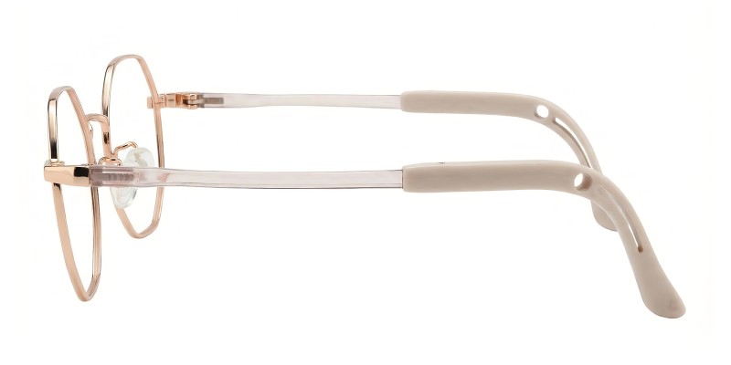 Holt Rose Gold Polygon Prescription Glasses additional view