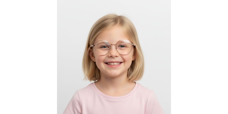 Holt Rose Gold Polygon Prescription Glasses additional view