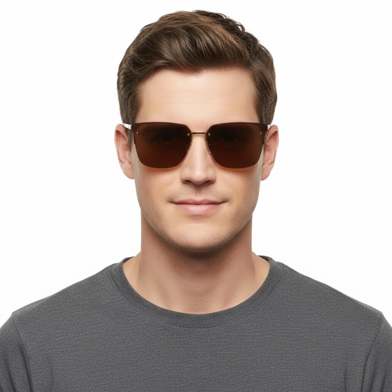 Square Brown Sunglasses 