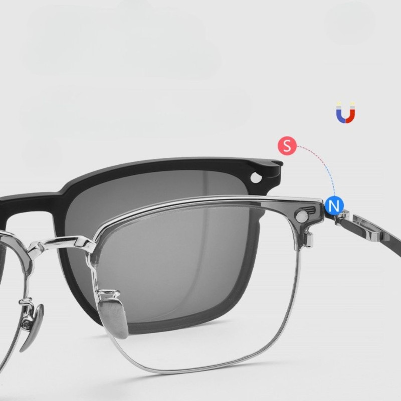 Square Silver Eyeglasses