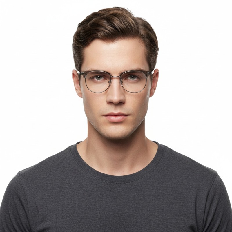 Browline Light Mocha Eyeglasses