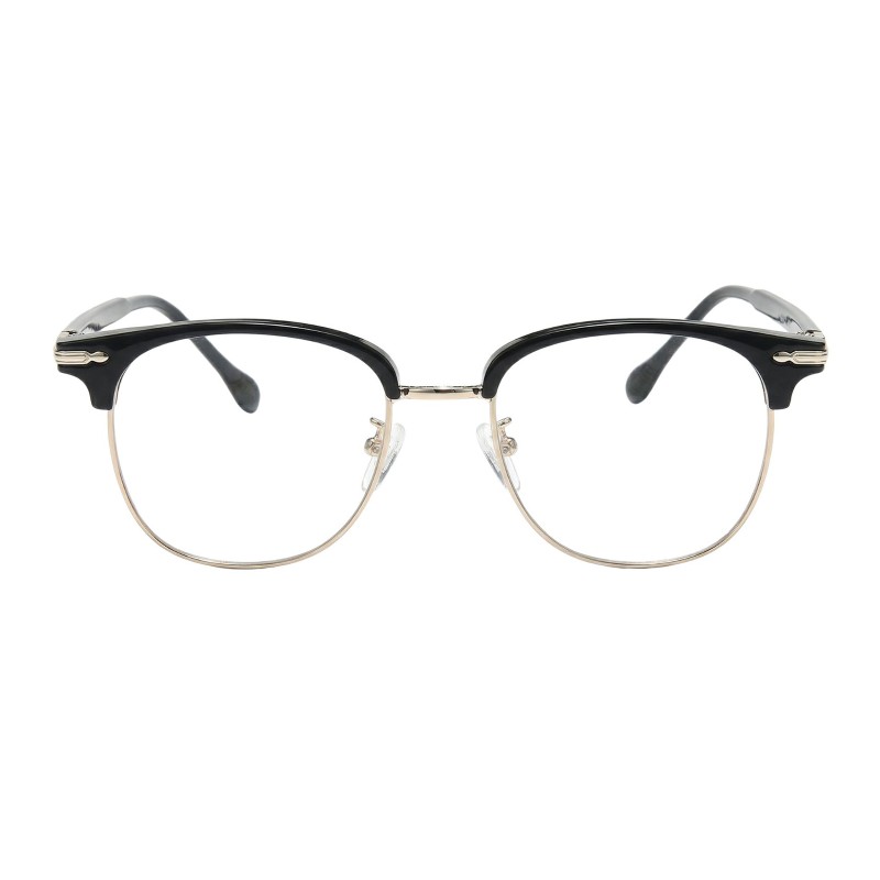Browline Black Golden Eyeglasses