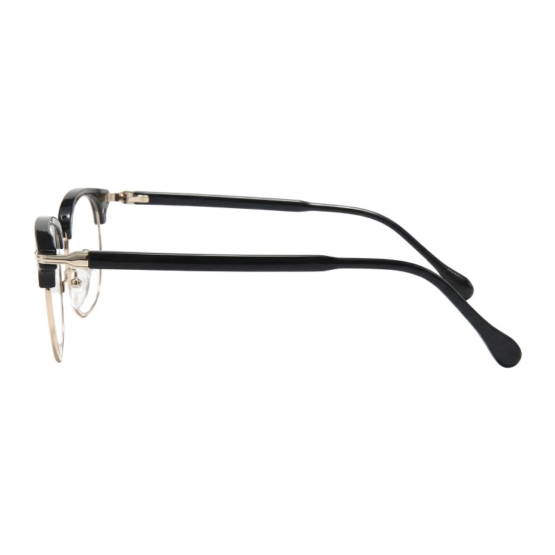 Browline Black Golden Eyeglasses