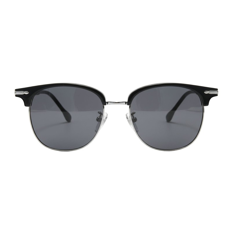 Browline Black Silver Eyeglasses