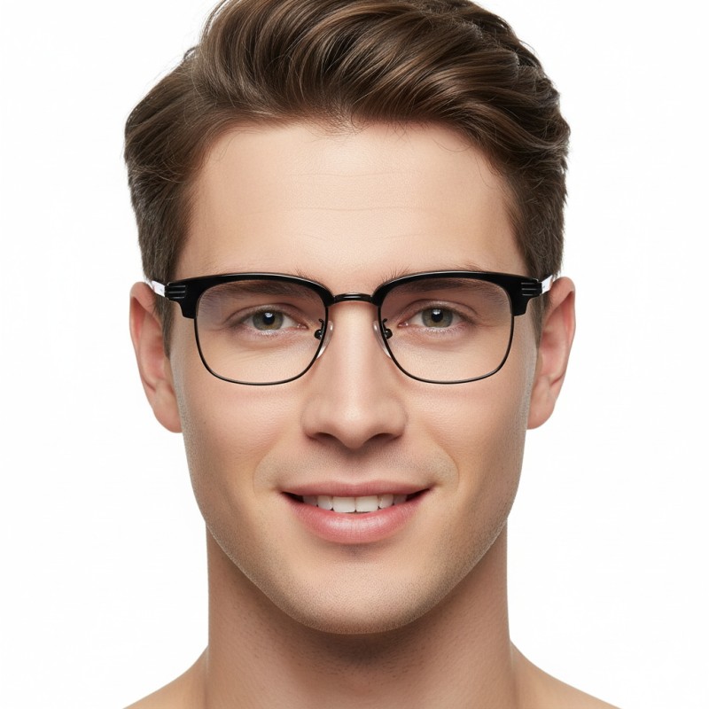 Browline Black Eyeglasses