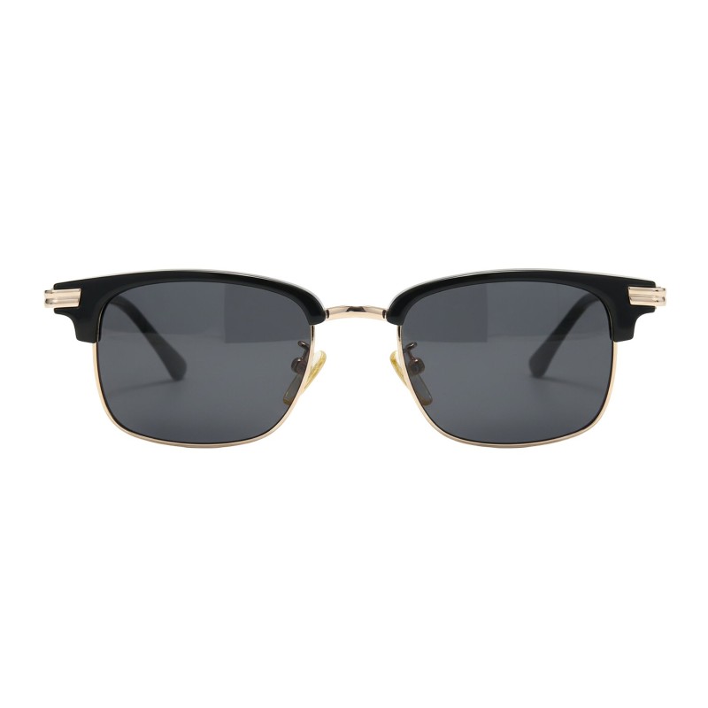 Browline Black Golden Eyeglasses